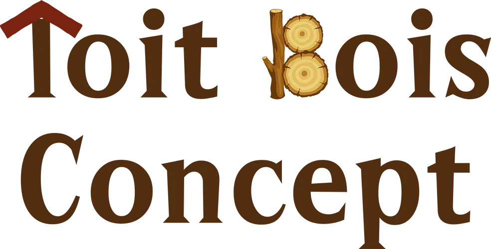 logo de toit bois et concept